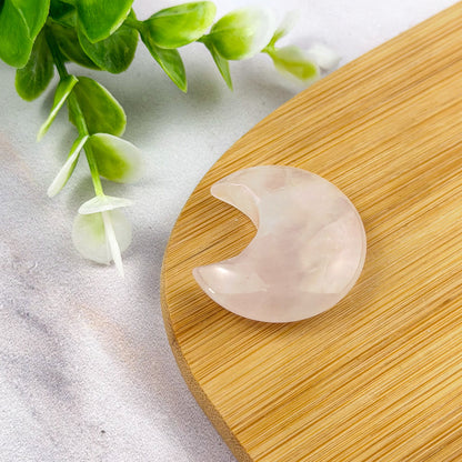 lune en quartz rose
