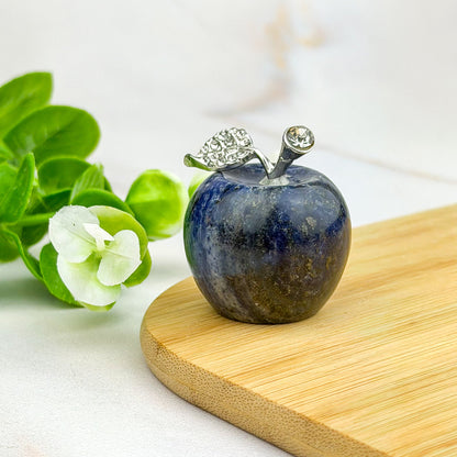 pomme en lapis lazuli et strass