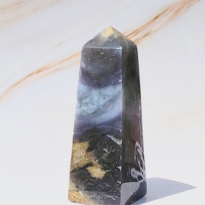 Pointe en Calcédoine Violette