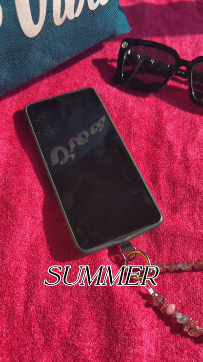 Chaîne bijoux téléphone SUMMER en pierres naturelles