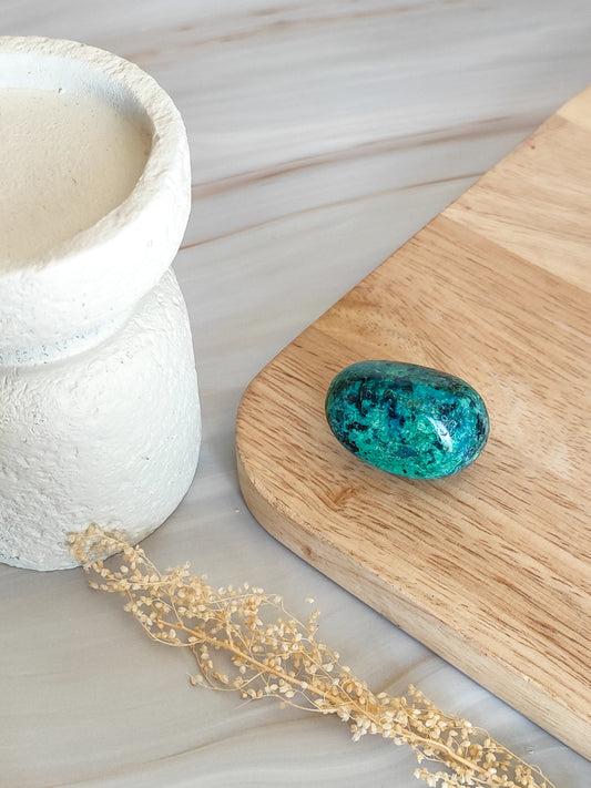 Pierre roulée en Chrysocolle