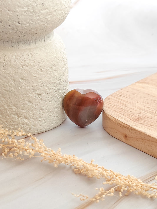 Coeur en Agate Indienne