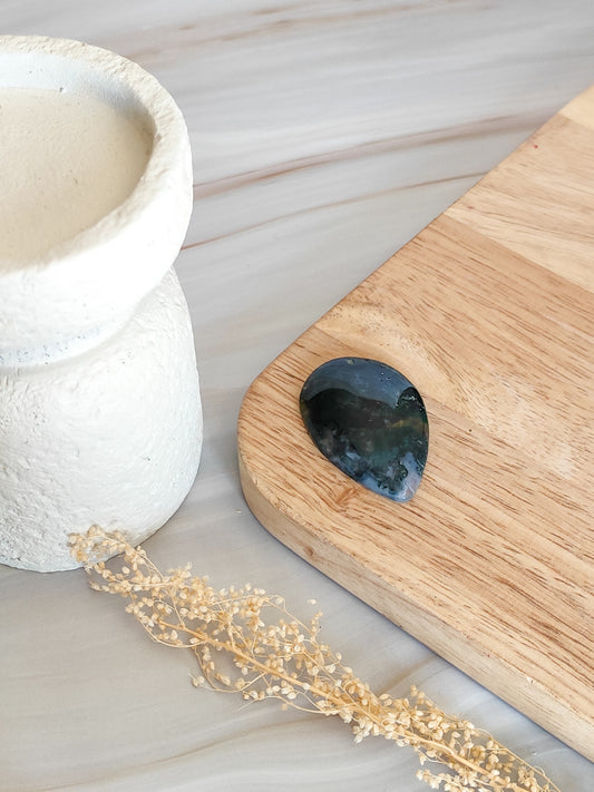 Cabochon en Agate Mousse
