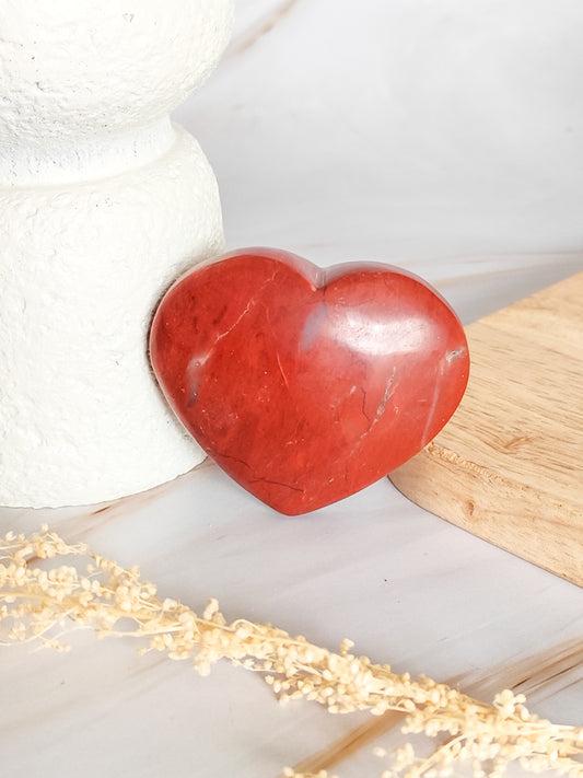 Coeur en Jaspe Rouge
