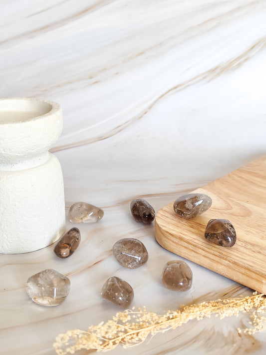 Pierre roulée en Quartz Fumé