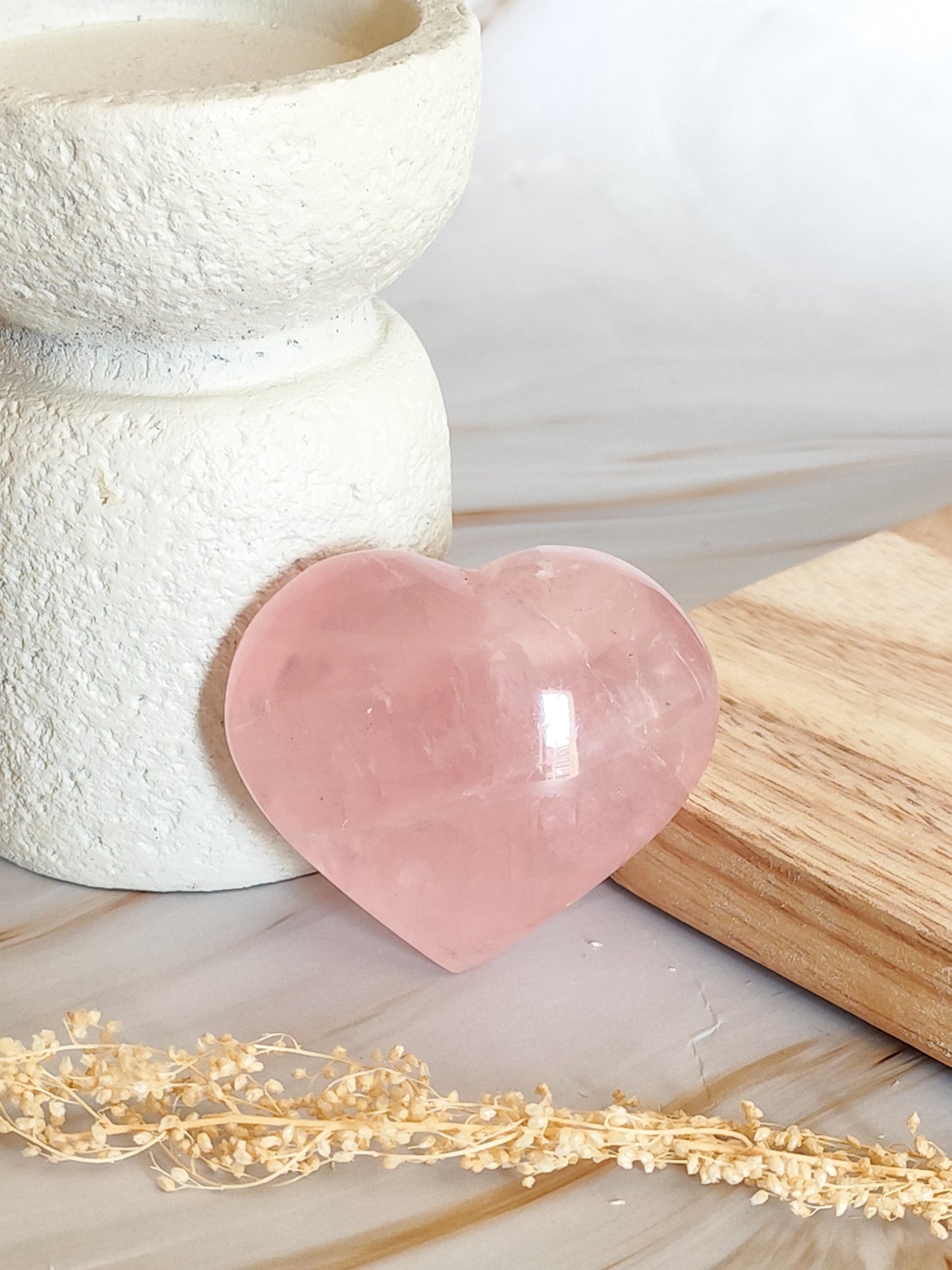 Coeur en Quartz Rose