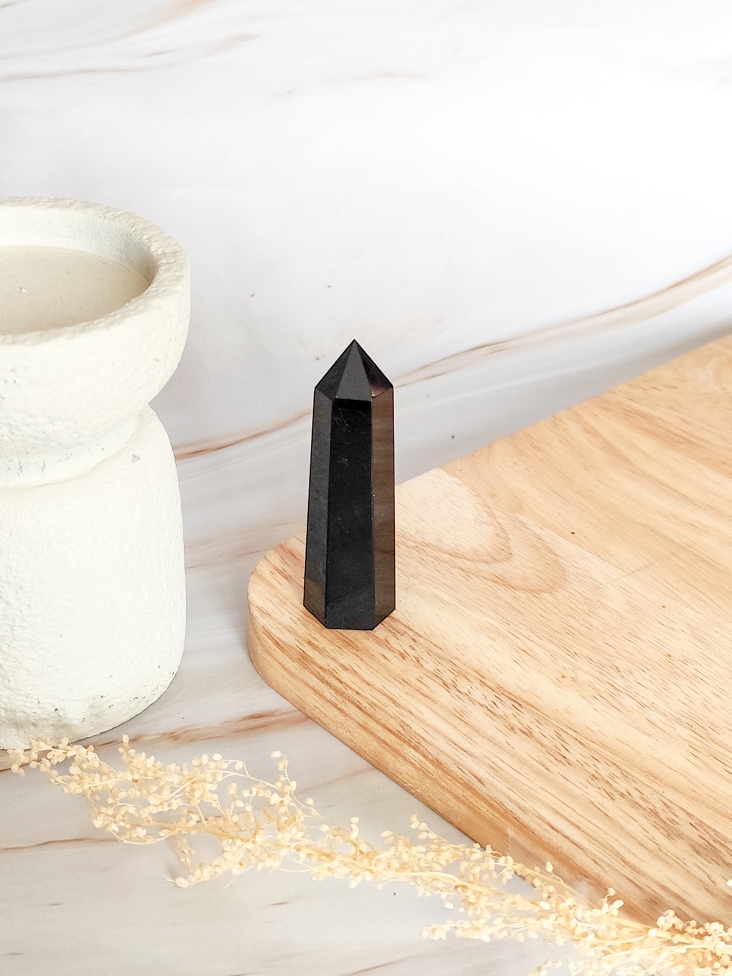 Pointe en Obsidienne Noire