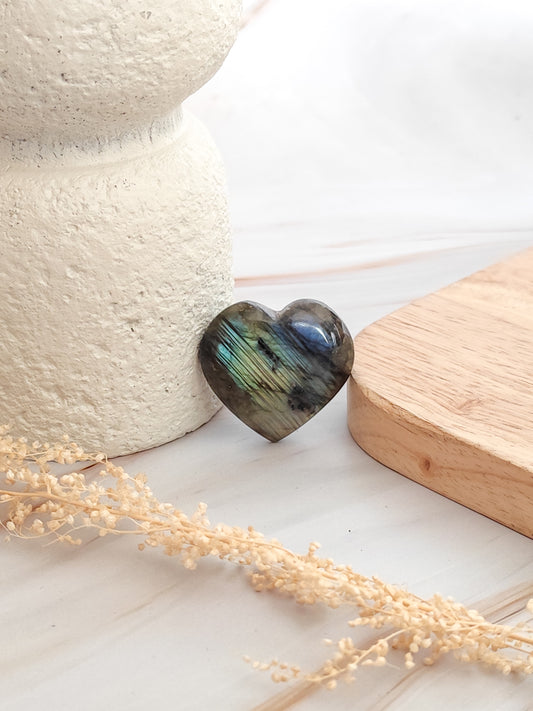 Coeur en Labradorite