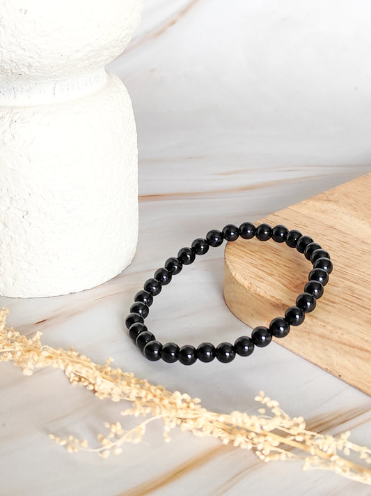 Bracelet en Obsidienne Noire