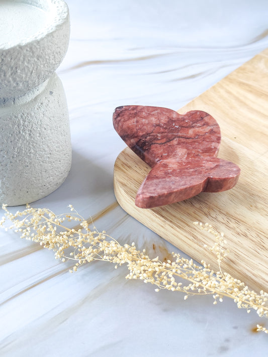 Papillon en Calcite Fraise