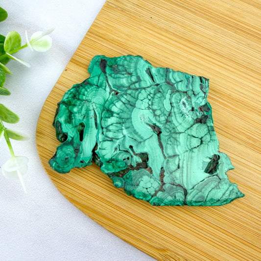 malachite en tranche